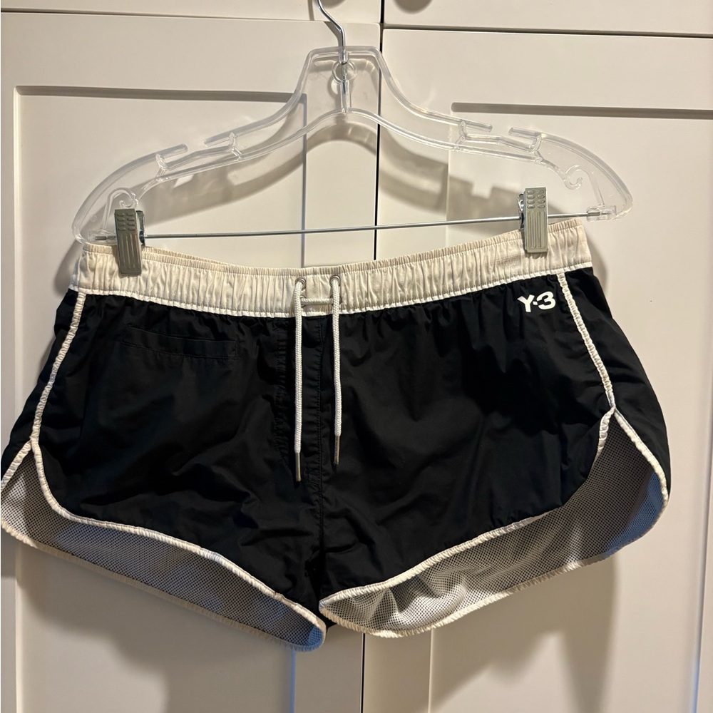 Y-3 Rare vintage circa 2014 Black and Cream Swim Shorts